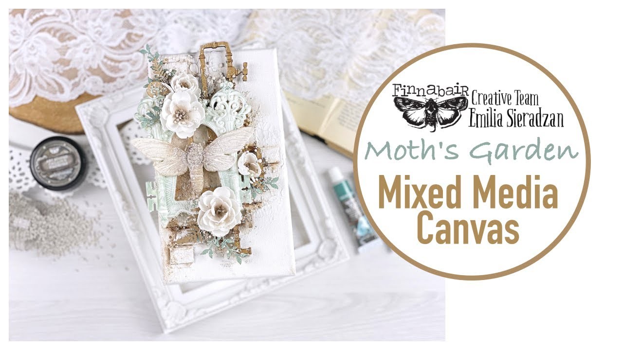 Mixed Media Canvas - Moth's Garden for Finnabair