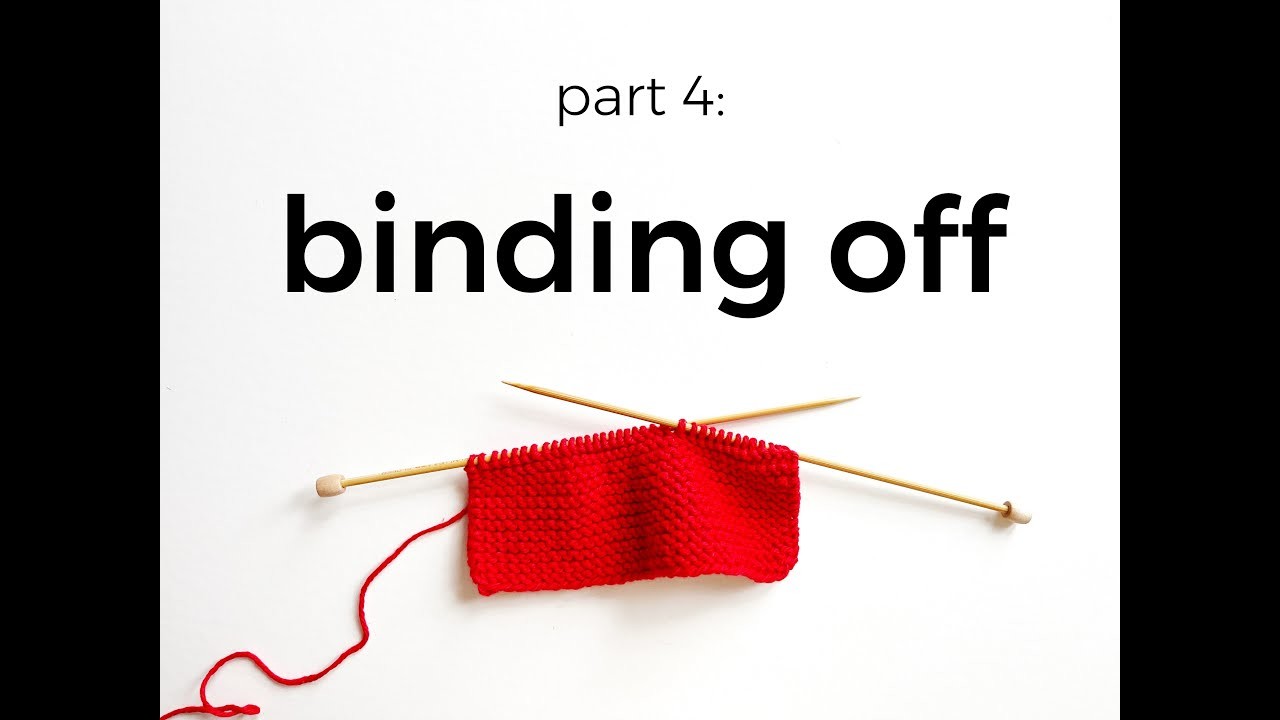 Part 4 -- Binding Off -- Simple Knitted Washcloth -- by Katie Lewis