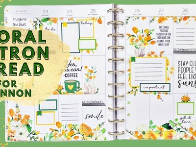 PLAN WITH ME | FLORAL PATRON SPREAD FOR SHANNON | THE HAPPY PLANNER
