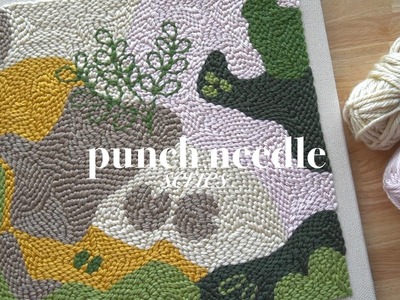 Punch needle artwork on a custom canvas frame - make it with me
