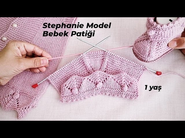Stephanie Model Bebek Patiği ???? knitting baby booties slipper yelek şal crochet hırka sweater design