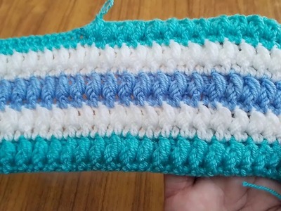 Woow ‼️Grea????????very easy colorful crochet filled baby blanket model online tutorial