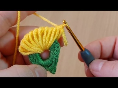 Wow!! awesome super easy crochet decorative flower design.çok kolay tığ işi dekoratif çiçek tasarım