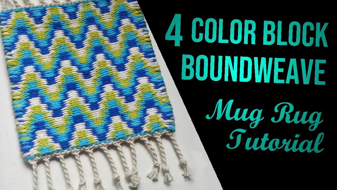 4 Color Block Boundweave | Mug Rug Tutorial 2