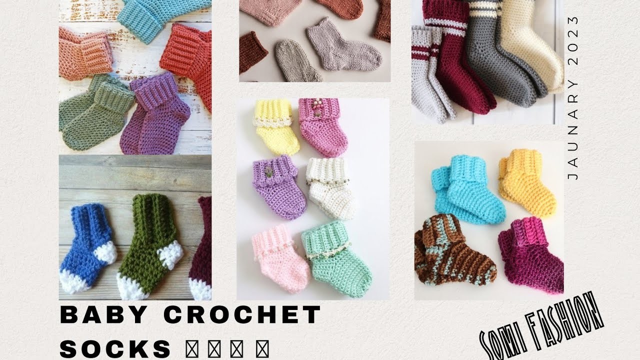 Babies new designs crochet socks 2023.latest designs ????????.@https:.youtube.com.@fashion932