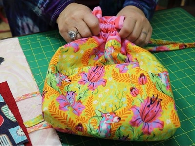 Capi's a Bag #1 Lined Drawstring Bag by Jeni Baker