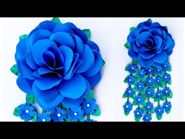 Creative!! Paper Rose Flower Home Decoration Ideas | Paper Flower Room Decor | DIY Paper Wallmate
