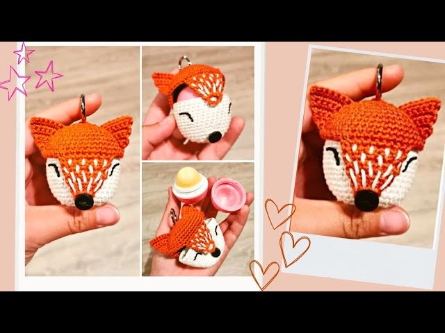 Crochet Fox Case Amigurumi Keychain Free Pattern