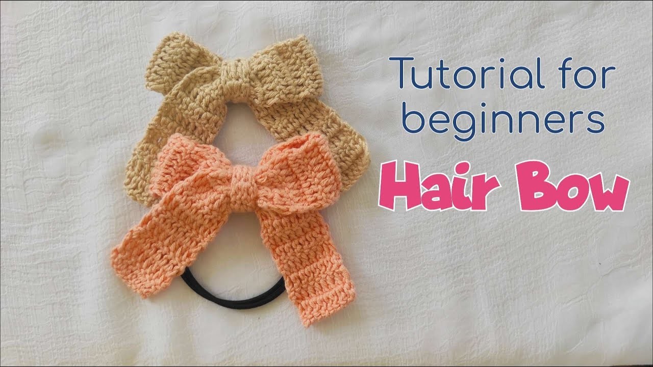 Crochet Hair Bow????????????|tutorial for beginners #crochet #handmade #hairbow#diy #gift