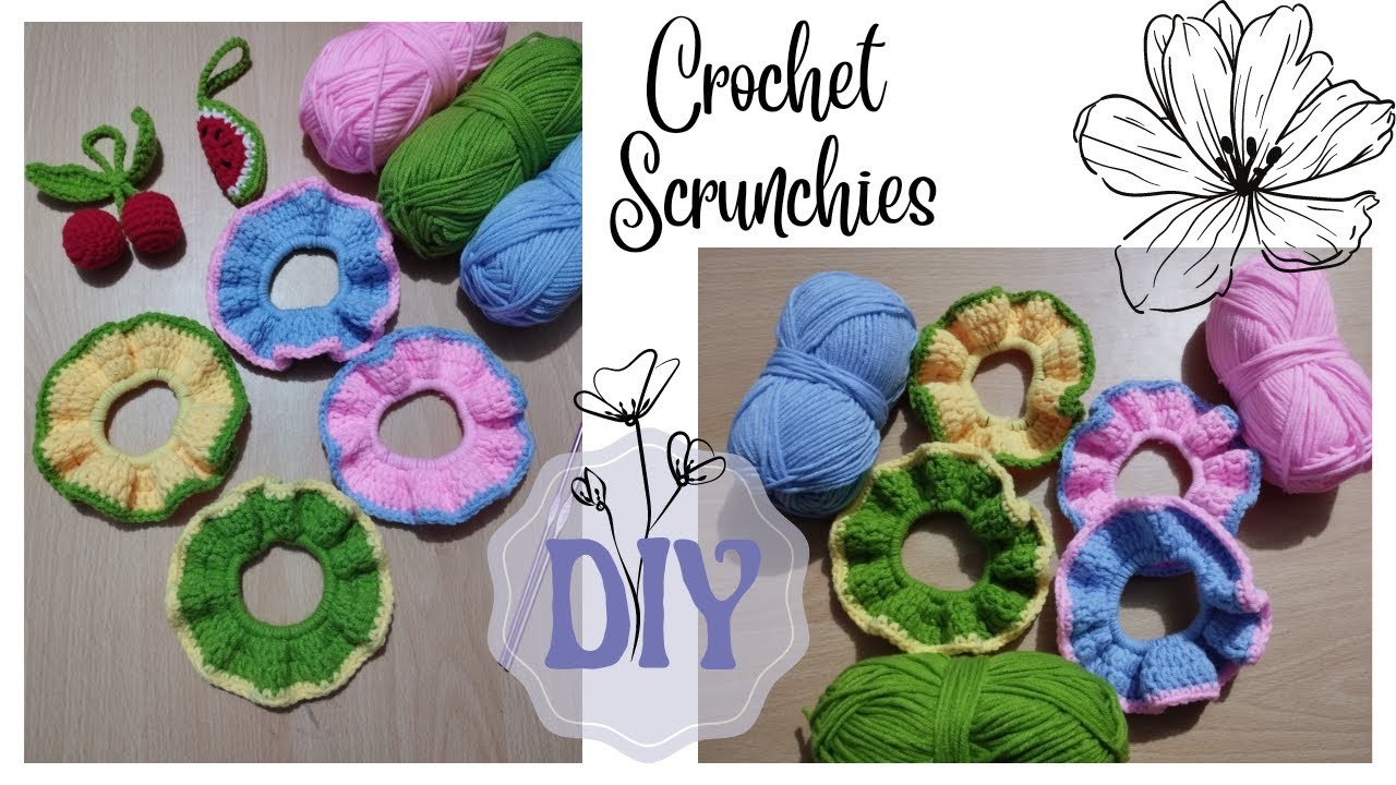 Crochet Scrunchies | Tutorial | Scrunchies | RMG Crochet DIY