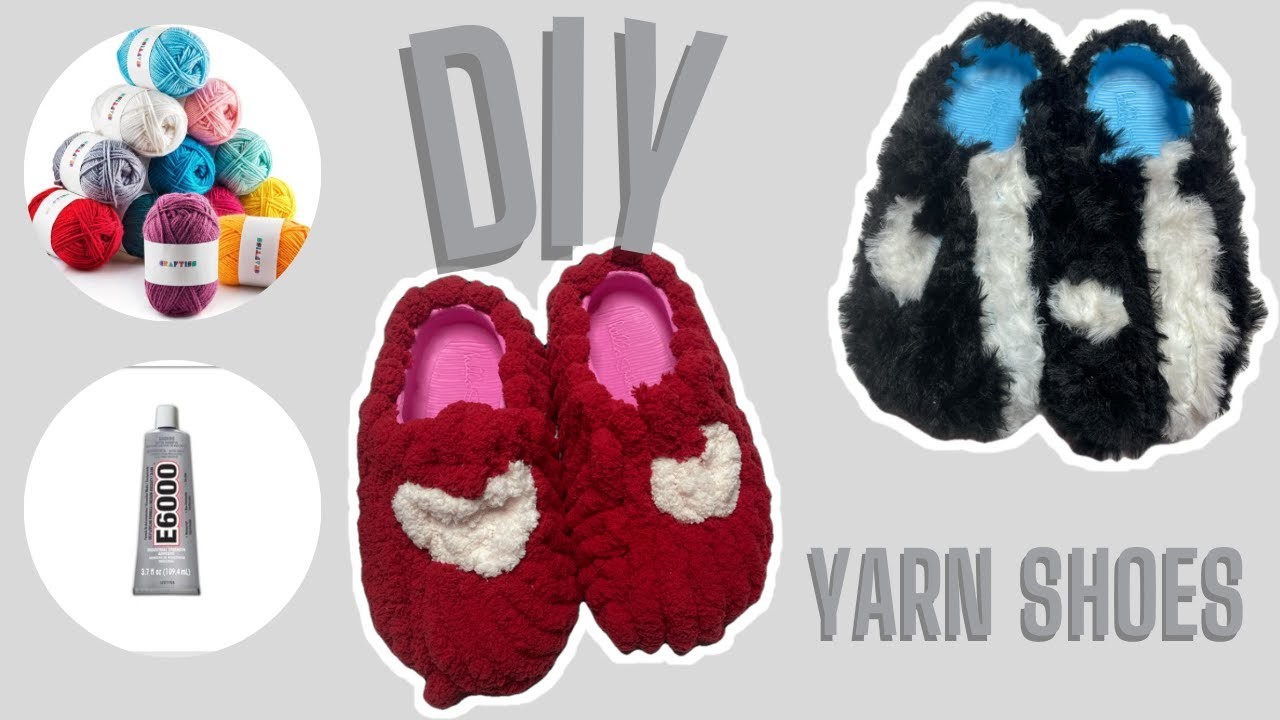 D.I.Y Tiktok Yarn Shoes || Under $20
