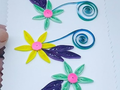 DIY two-color flower garden from quilling | Making paper crafts