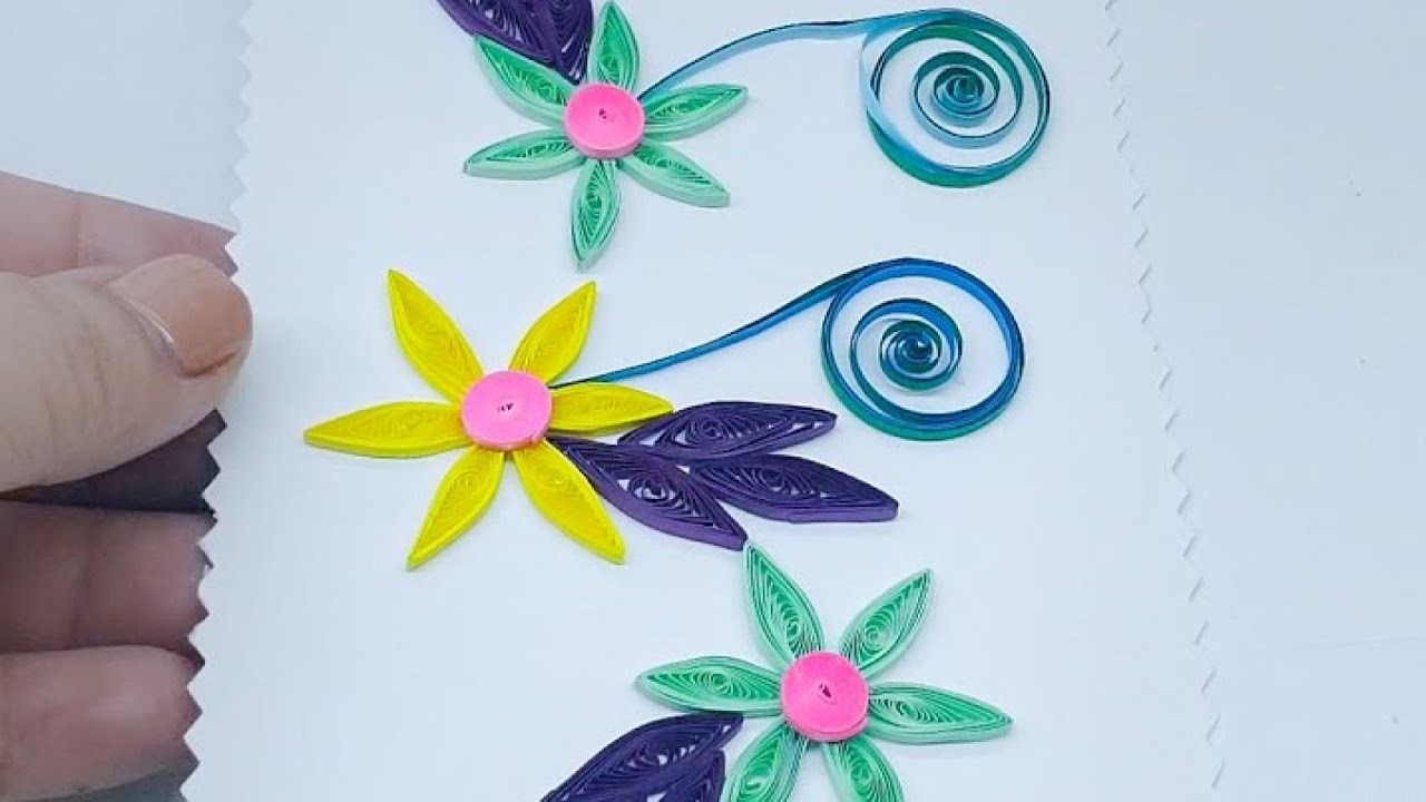 DIY two-color flower garden from quilling | Making paper crafts