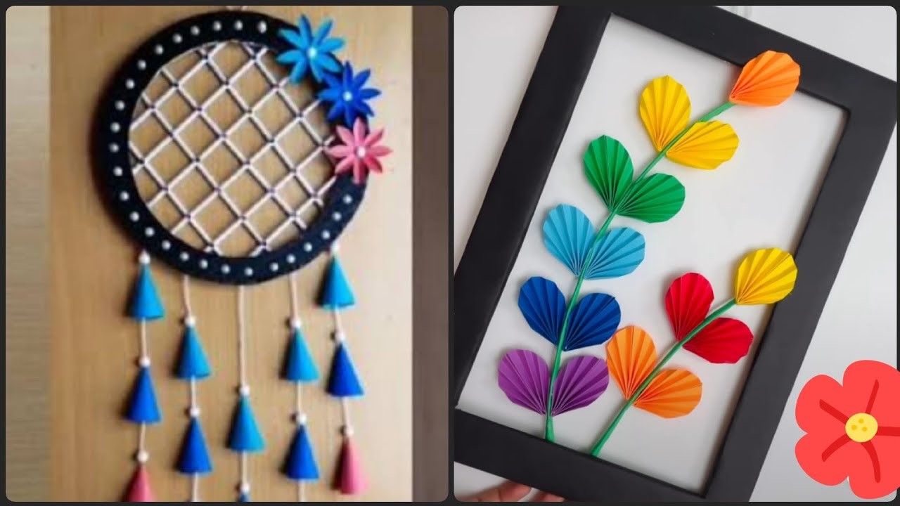 Easy 2 Wall Hanging Craft Ideas. Paper crafts.Wall decor with???????? Republic day craft