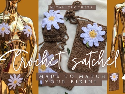 Easy crochet bag. Crochet wattle stitch. Crochet satchel bag