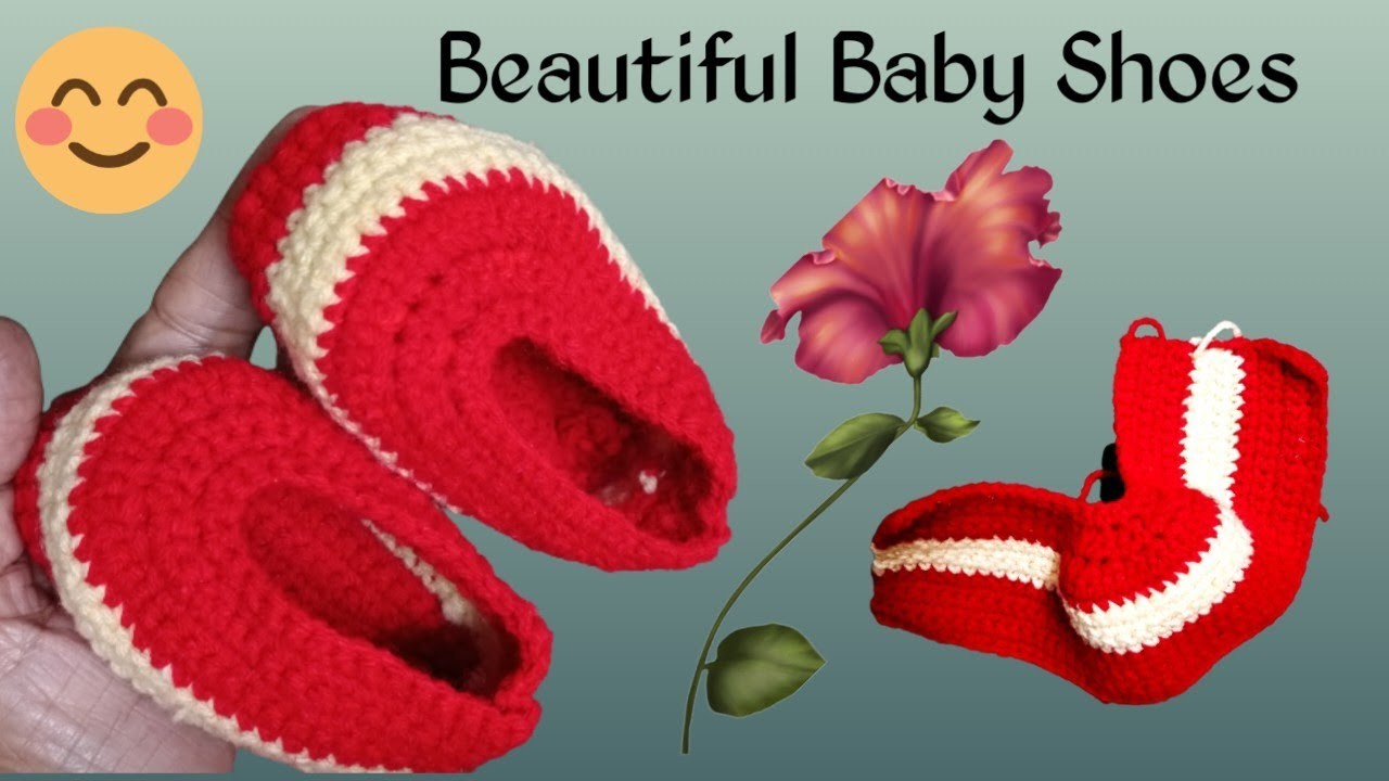 EASY STEP BY STEP CROCHET BABY BOOTIES.Crochet Very Easy Sneaker. How to crochet cute baby booties