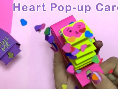 Heart Pop-up Box. How to Make Origami Surprise box for Valentine.easy instructions by bushrazorigami