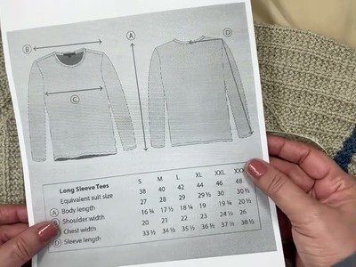 How to estimate medium to large men size jumper from child size