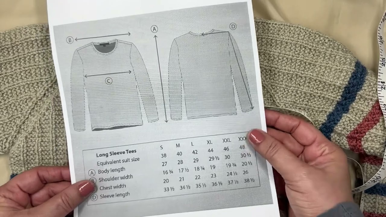 How to estimate medium to large men size jumper from child size