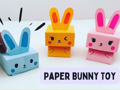 How To Make Origami Jumping Paper RABBIT Toy For Kids. paper craft. Paper Craft Easy. KIDS crafts
