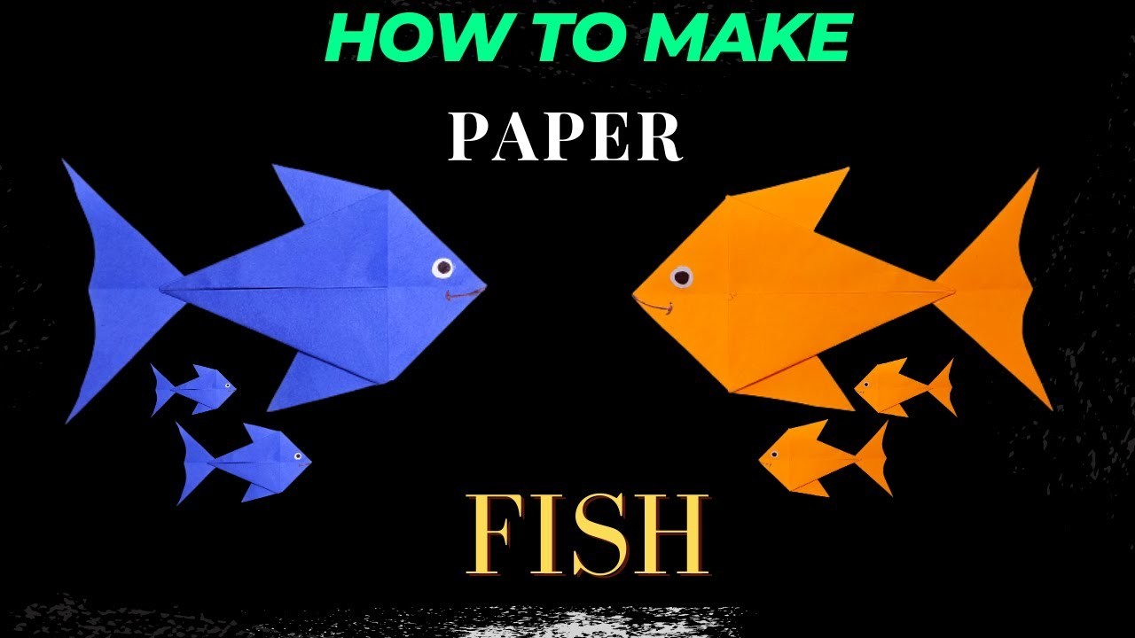 How to make paper fish. paper crafts.Origami.DIY Crafts. @bkcrafts2553