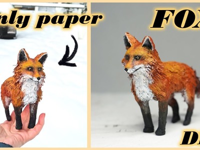How to make PAPER FOX | DIY paper crafts | best out of waste