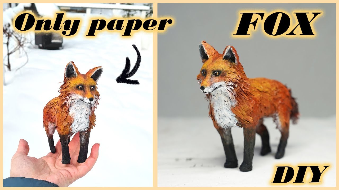 How to make PAPER FOX | DIY paper crafts | best out of waste