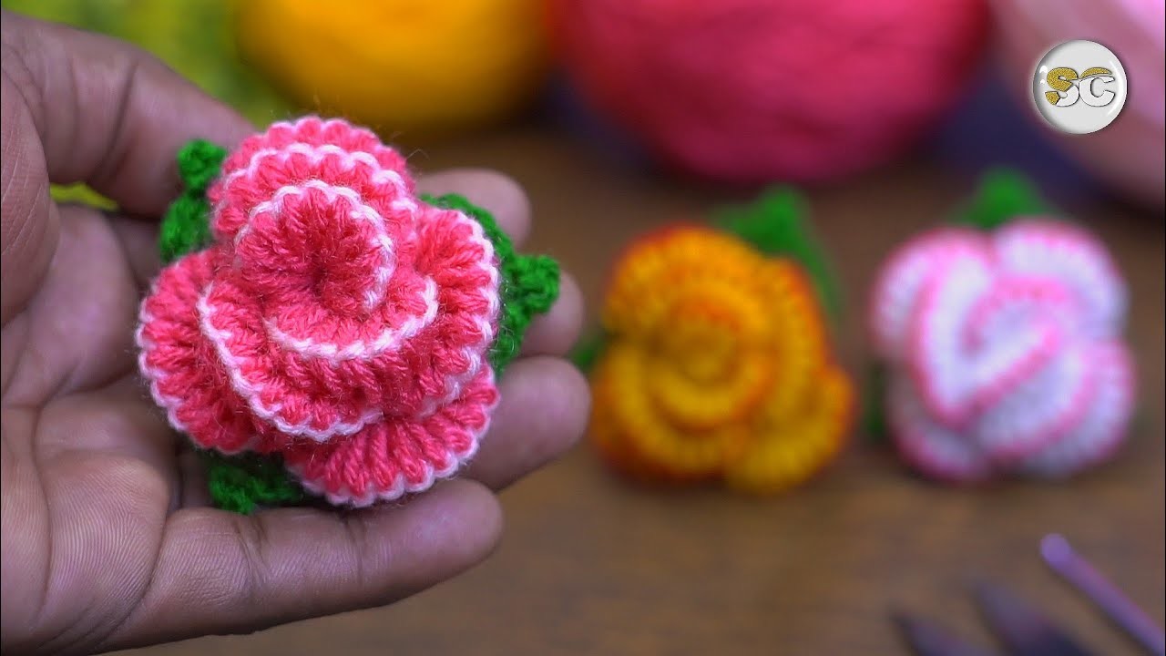 ✨️Incredible✨️Rose????Hairband idea.Very easy crochet tunisian.Knitting rose headband