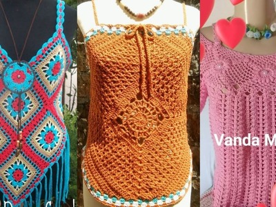 Latest fashion ideas of crochet blouses and top design