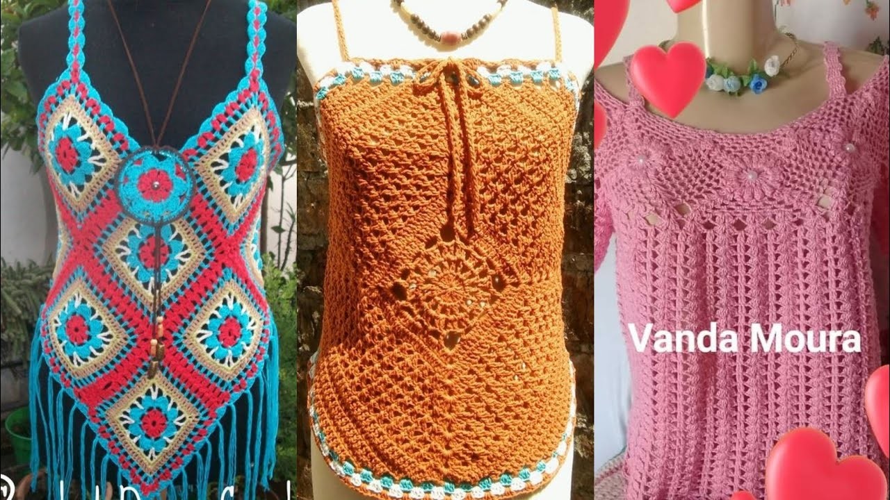 Latest fashion ideas of crochet blouses and top design