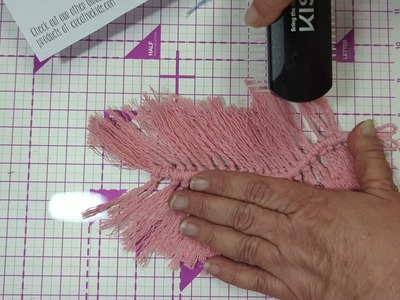 Making a macrame feather using the kit from Dollar Tree