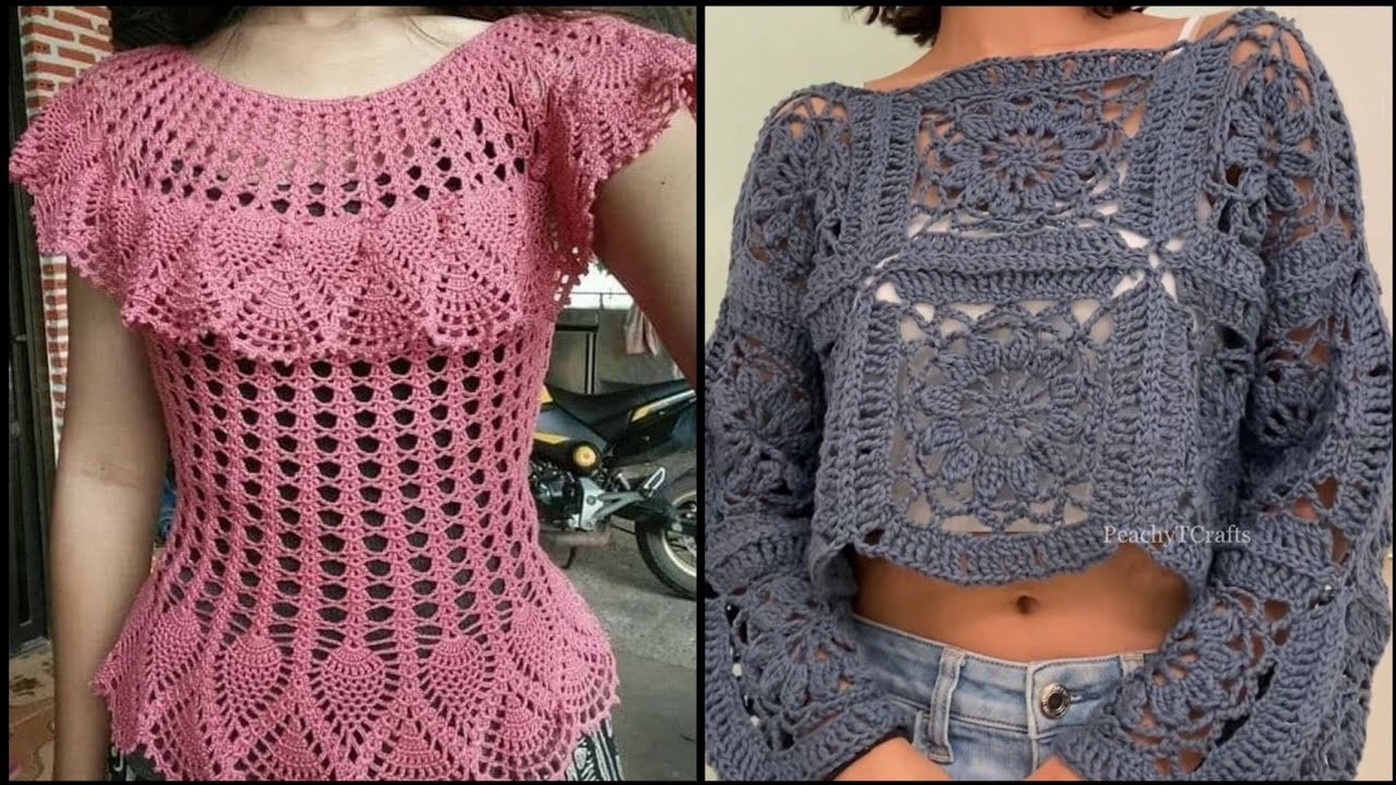 Modern crochet summer and winter tops free pattern collection for girl's