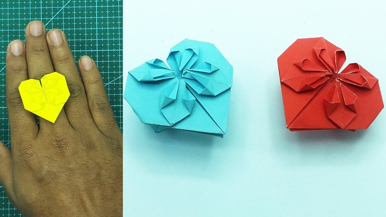 Origami Heart Ring | Valentine's Day Gift Ideas With Paper Ring | DIY Paper Crafts