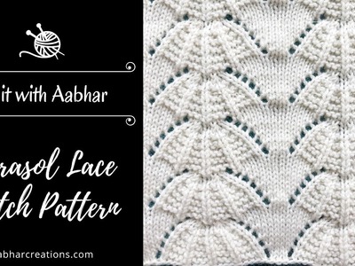 Parasol Lace Stitch Knitting Pattern - Classic knitting design pattern for babies cardigan