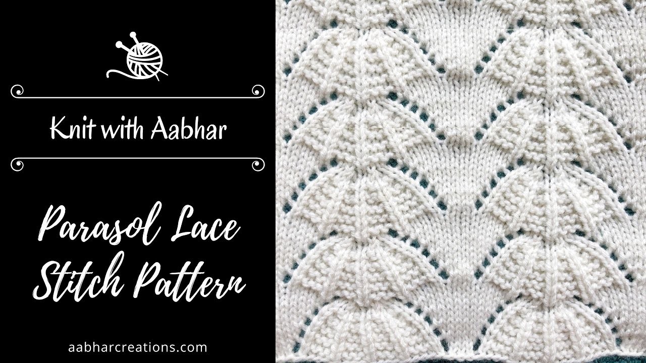 Parasol Lace Stitch Knitting Pattern - Classic knitting design pattern for babies cardigan