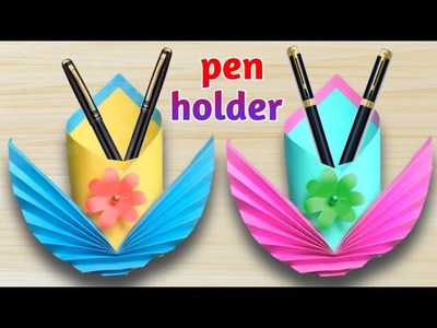 Pen stand.Pen holder craft. paper crafts.origami paper holder.@ManiyasMom.