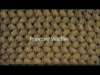 Popcorn Waffles stitch pattern