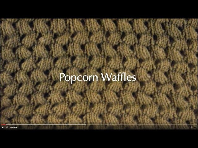 Popcorn Waffles stitch pattern