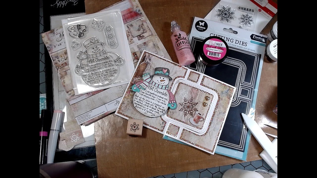 #satmornmakes with Dianna Marcum's Hot Chocolate Recipe Stamp from Adornit's recipe stamp club.