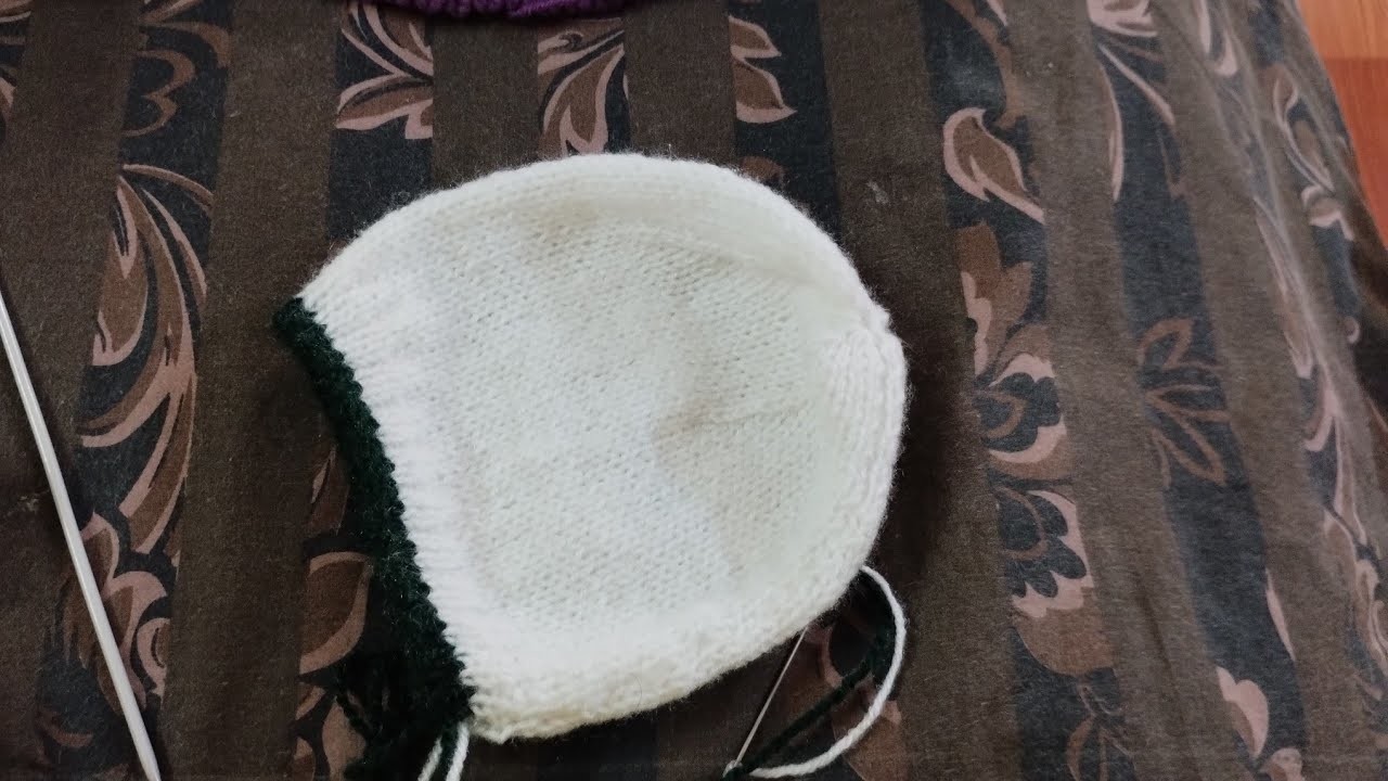 Simple cap pattern on straight needle