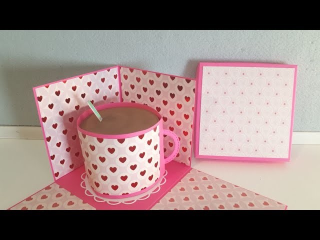 SMALL EXPLOSION BOX with COFFEE CUP TREAT BOX