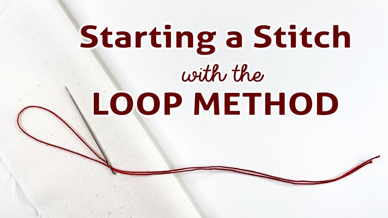 The Loop Method for Starting a Stitch for Without a Knot for Hand Sewing #handsewing