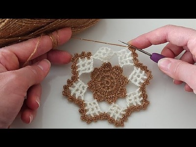 WOw, AMAZİNG❗crochet very stylish motif making????crochet motif patterns shawl, tablecloth
