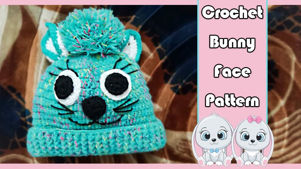 WOW! LOOK How I decorated a Simple Beanie into a Cute Crochet Bunny Hat