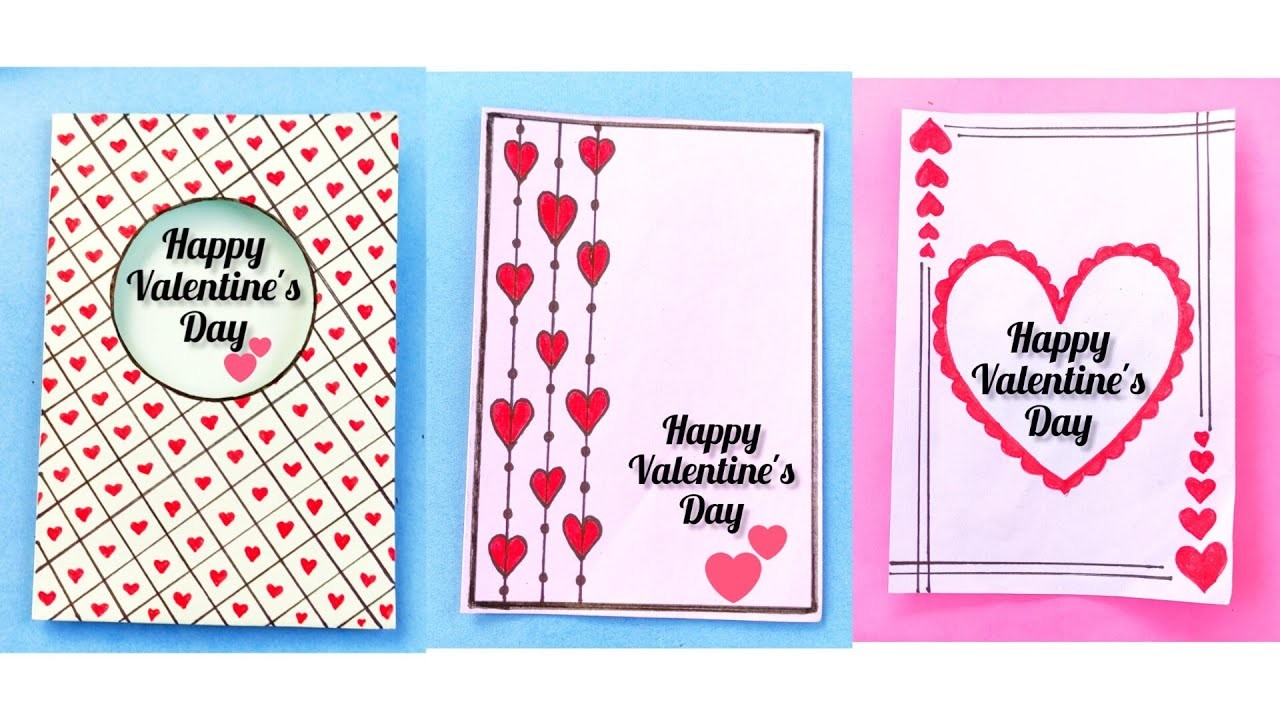 3 Easy white paper valentines day card | diy valentine's day greeting card | greeting card