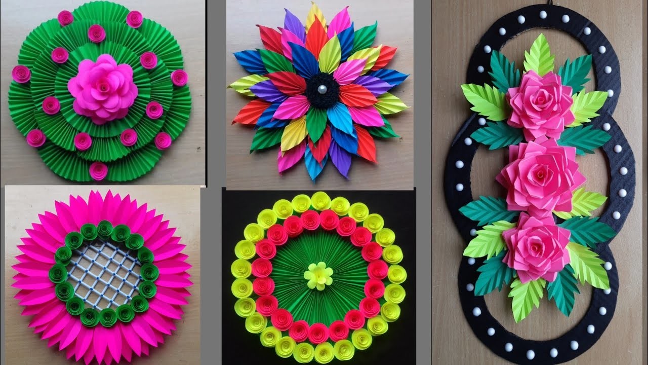 5 Very Beautiful Wall Decor Ideas | Easy Wall Hanging Ideas | Paper Crafts