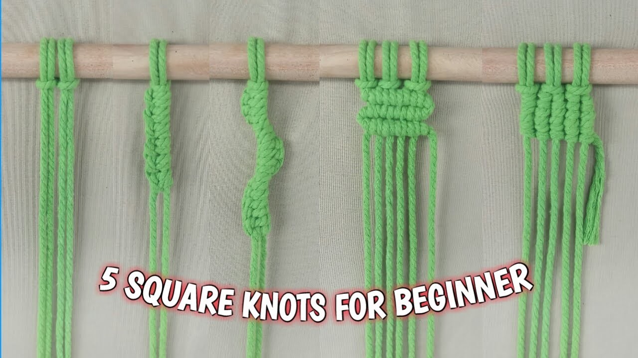 DIY 5 Square Knots Macrame For Beginner | Macrame New 2023 Edi Anita TV