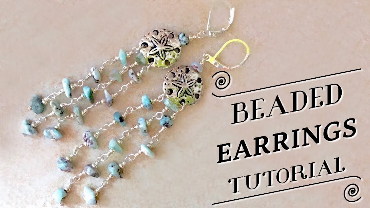 DIY Beaded Earrings | Wire Wrapping Stones | How to Make Earrings | Wire Wrapped Earrings Tutorial