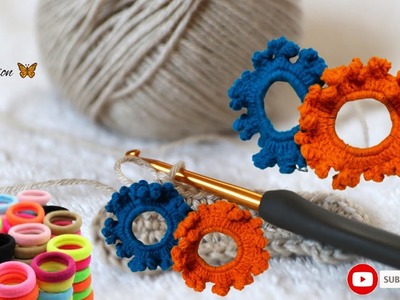 || DIY Crochet Scrunchies || How to make scrunchies ? scrunchies Hairstyle || Hair Accessories ❤️????
