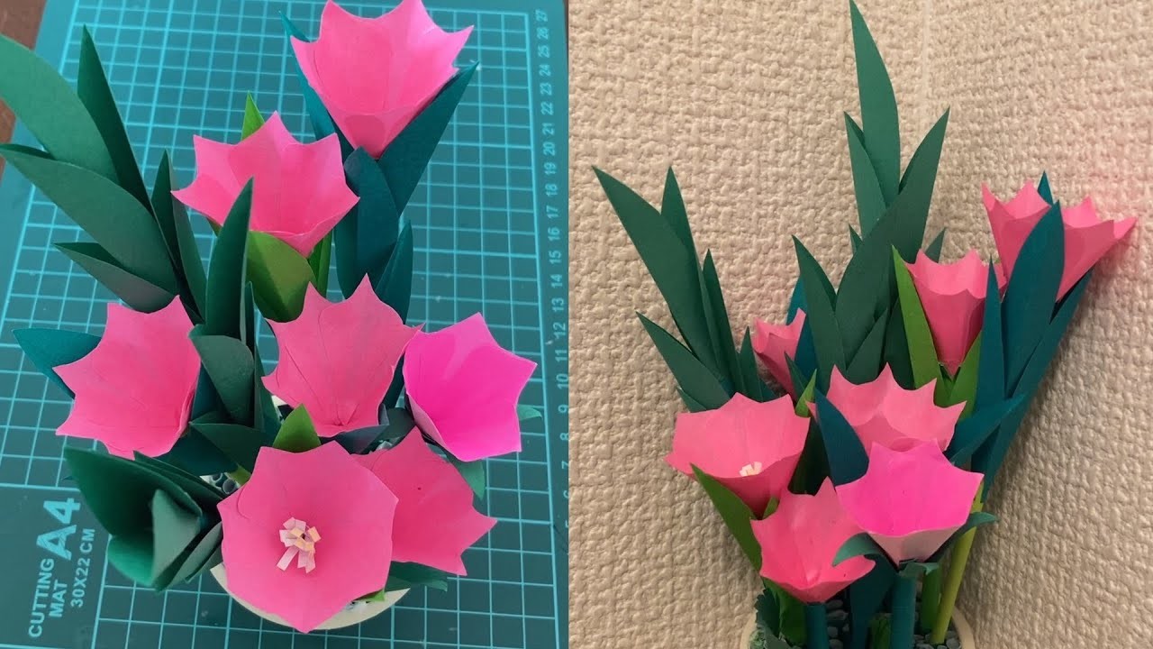 DIY paper flowers. How to make a beautiful paper flowers .